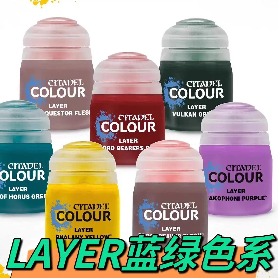 Model Paint Miniature Model Water-Based Paint  LAYER Blue-Green Color Scheme 40K/AOS GW