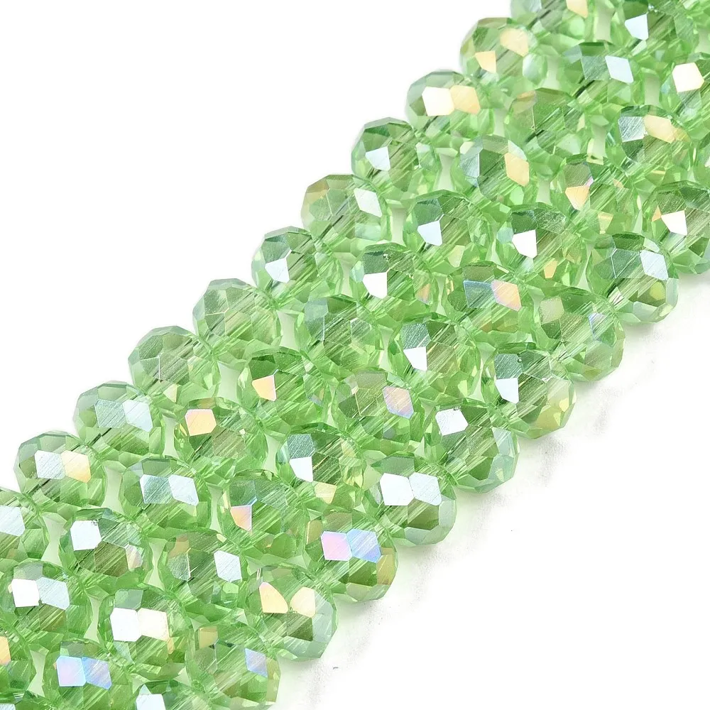 PandaHall 20 Stränge Glasperlen Mehrfarbig AB-Beschichtet Facettiert 8x6mm für DIY Schmuckherstellung – Detail 4
