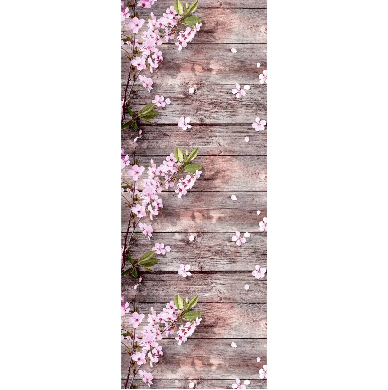 

Cordless Dual Layer Zebra Blinds for Windows,Light Filtering Privacy Roller Shades for Day and Night- Wood with Flowers