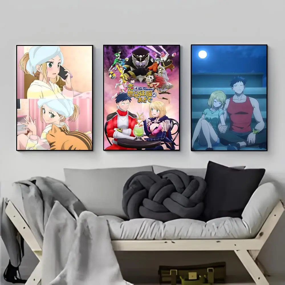 Absurd Romantic L-Love After World Domination Superhero Anime Art Poster HD  Waterproof Wall Sticker Bar Living Room Decor Gift