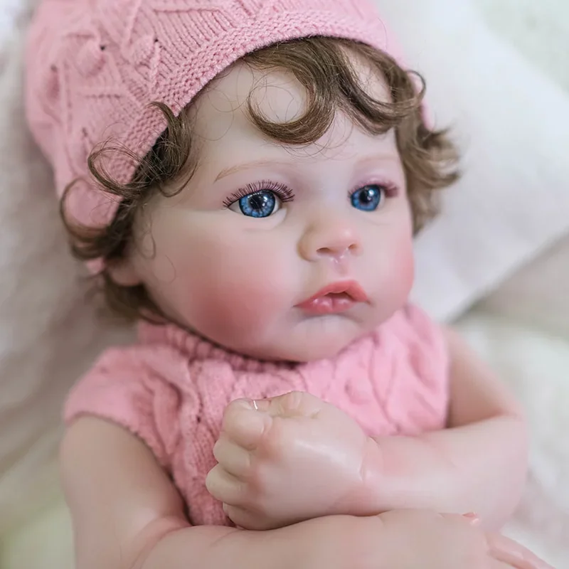 

47CM Reborn Doll Meadow Newborn Baby Size 3D Skin Hand Painted Multiple Layers with Genesis Paint muñecas Bebe Reborn Dolls