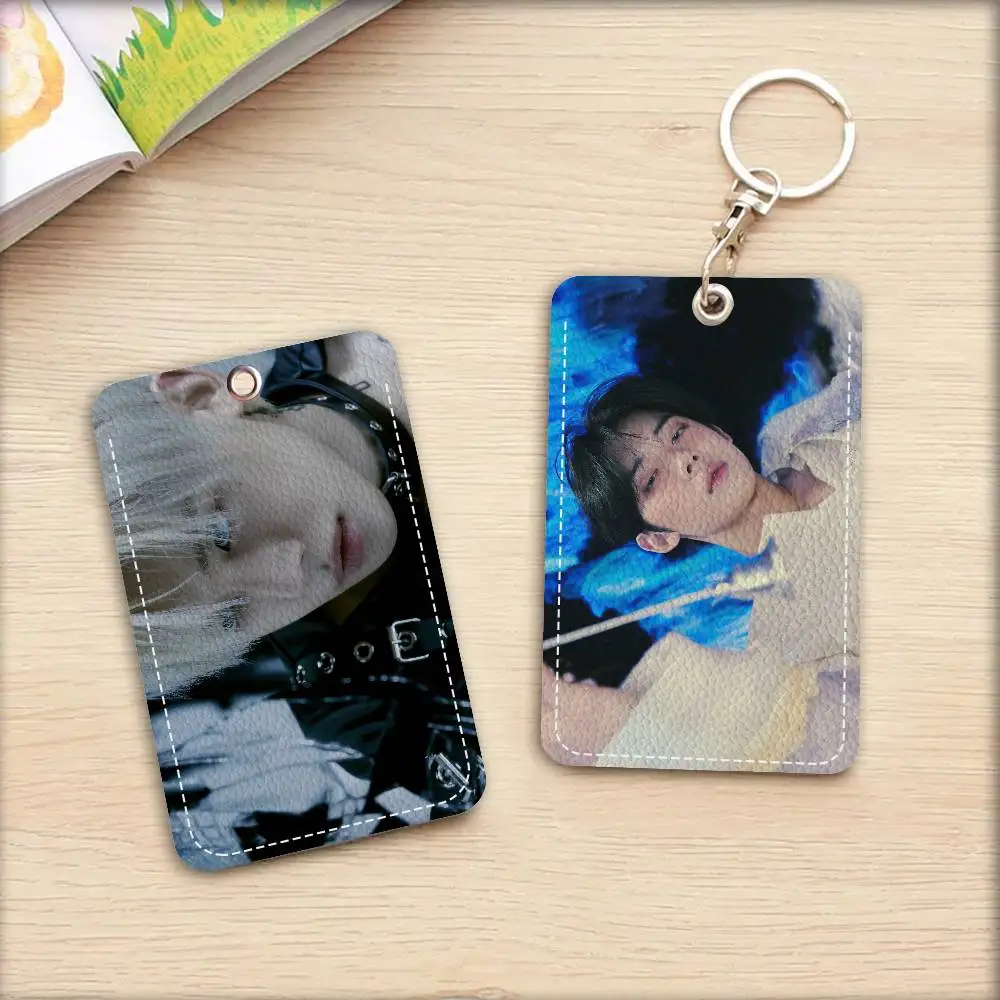 Populaire Kpop Singer Y-Yeonjun Cartoon Card Sleutelhanger Anime Mode Hanger Tas ID Deur Card Case Bus Card