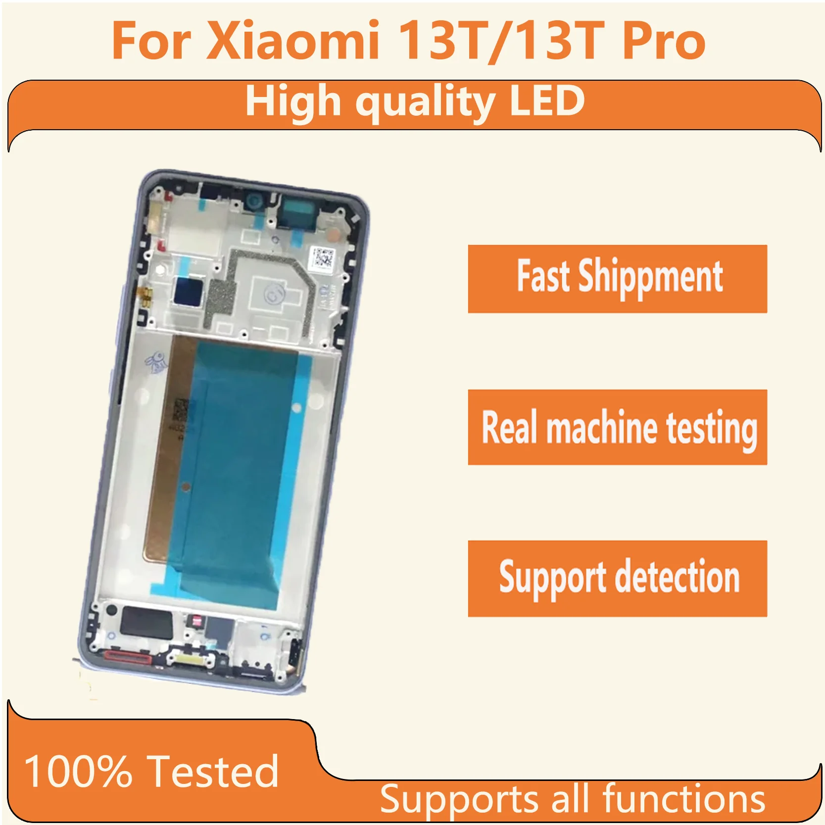شاشة بديلة أصلية من Xiaomi 13T/13T Pro AMOLED LCD كاملة الوظائف 6.7 شاشة عرض 23078PND5G 2306EPN60G