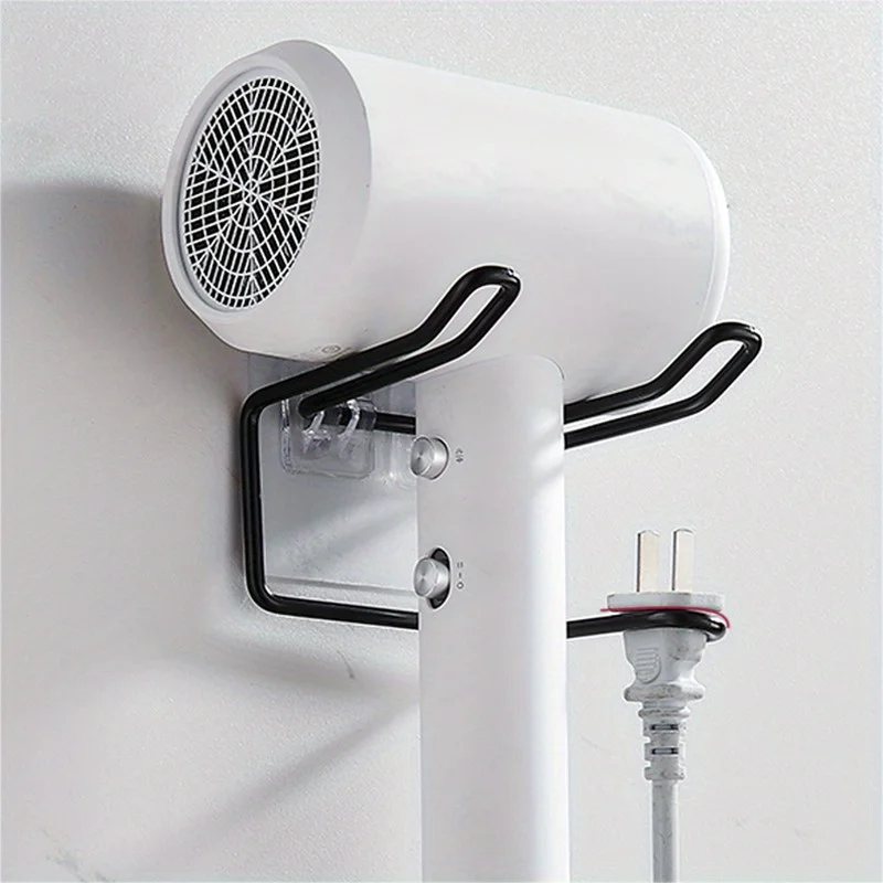 Haartrocknerhalter Wandmontage Haarglätter-Halter Badezimmer-Organizer Aufbewahrungsregal Badezimmer-Zubehör