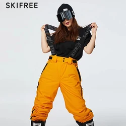 SKIFREE-남녀공용 스키 바지, 스노우보드 바지, 방수, 따뜻함, 두꺼운 커플 옷, 배낭 여행, 겨울, 신상