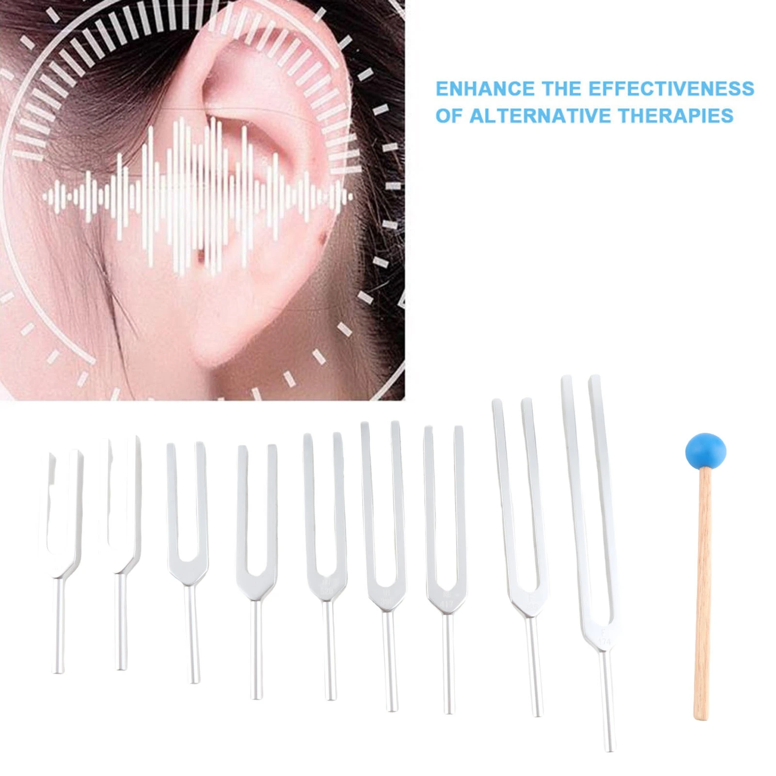 

174/285/396/417/528/639/741/852/963 Гц камертон набор инструментов для заживления звука камертон для заживления звука