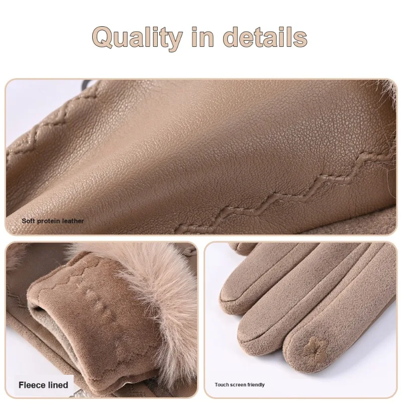 Women s Cold Resistant Winter Gloves Touch Screen Windproof for Outdoor Cycling Driving Commuting