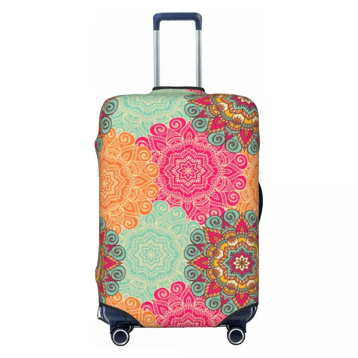 

Custom Bohemia Ethnic Mandala Flower Pattern Travel Luggage Cover Elastic Suitcase Cover Protector Fit 18-32 Inch