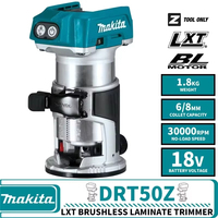 Makita DRT50 DRT50Z DRT50ZJX9 LXT Brushless Cordless Laminate Trimmer 30000RPM 18V Electric Router Woodworker Carpenter Tools