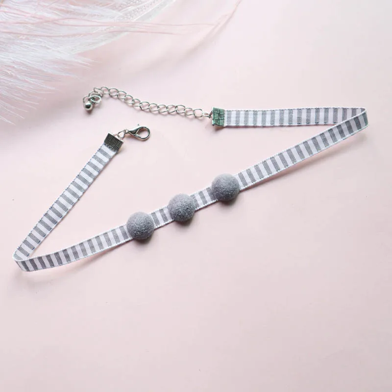 Colourful Bands Snowflake Heart Choker Necklace for Women Fashion Clavicle Jewelry Accessory Gift for Girls