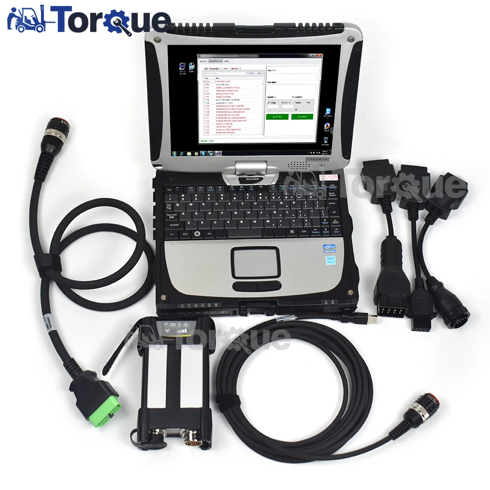 

for Heavy Duty Truck For VOCOM 2 Diagnostic Tool For Truck Bus Construction Excavator Diagnostic Tool + CF19 Laptop PTT V2.8