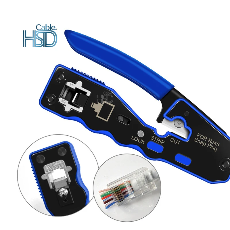 

Pass Through Eazy RJ45 Tool Pass Thru Crimper Tool OEM Factory Eazy RJ45 Crimping Tool crimping pliers