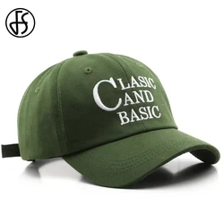 FS Stylish Green Letter Baseball Caps For Men Beige Women Hip Hop Cap Cotton Summer Streetwear Trucker Hats Casquettes Hommes