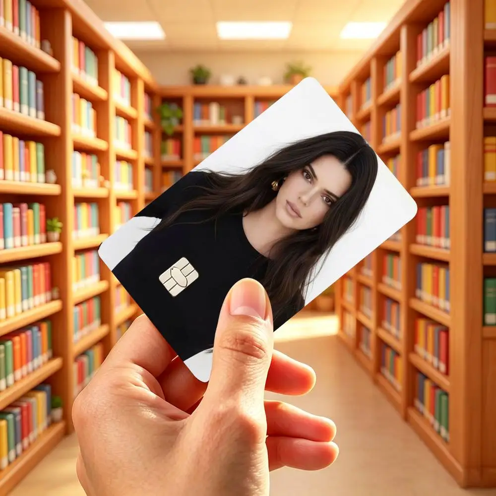 Famous Model Kendall Jenner Credit Card HD Stickers Game Card Decal Small Chip Waterproof Sticker Gift