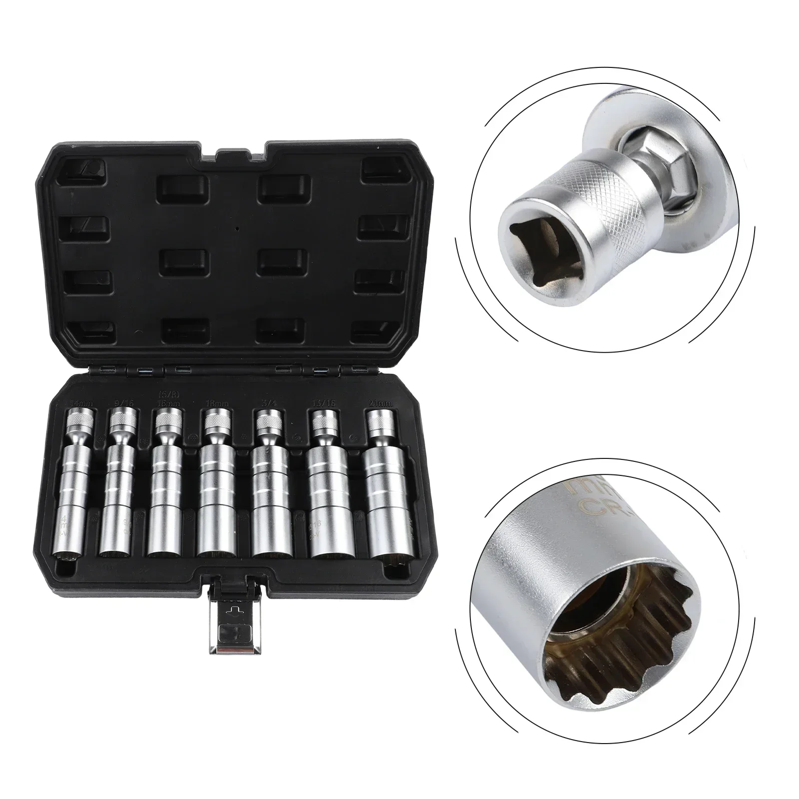 High Strength Socket Set High Torque Sockets Combination Tool Set Fits 3 8 Inch Wrench High Strength Materials Easy To Use
