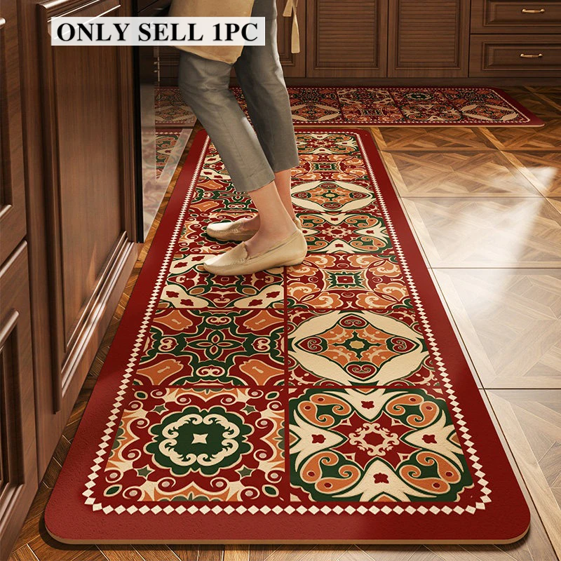 Carpet for Kitchen Long Rug Waterproof Pvc Floor Mat Non-slip Leather Home Decoration Oil-proof Foot Mats Alfombra De Cocina
