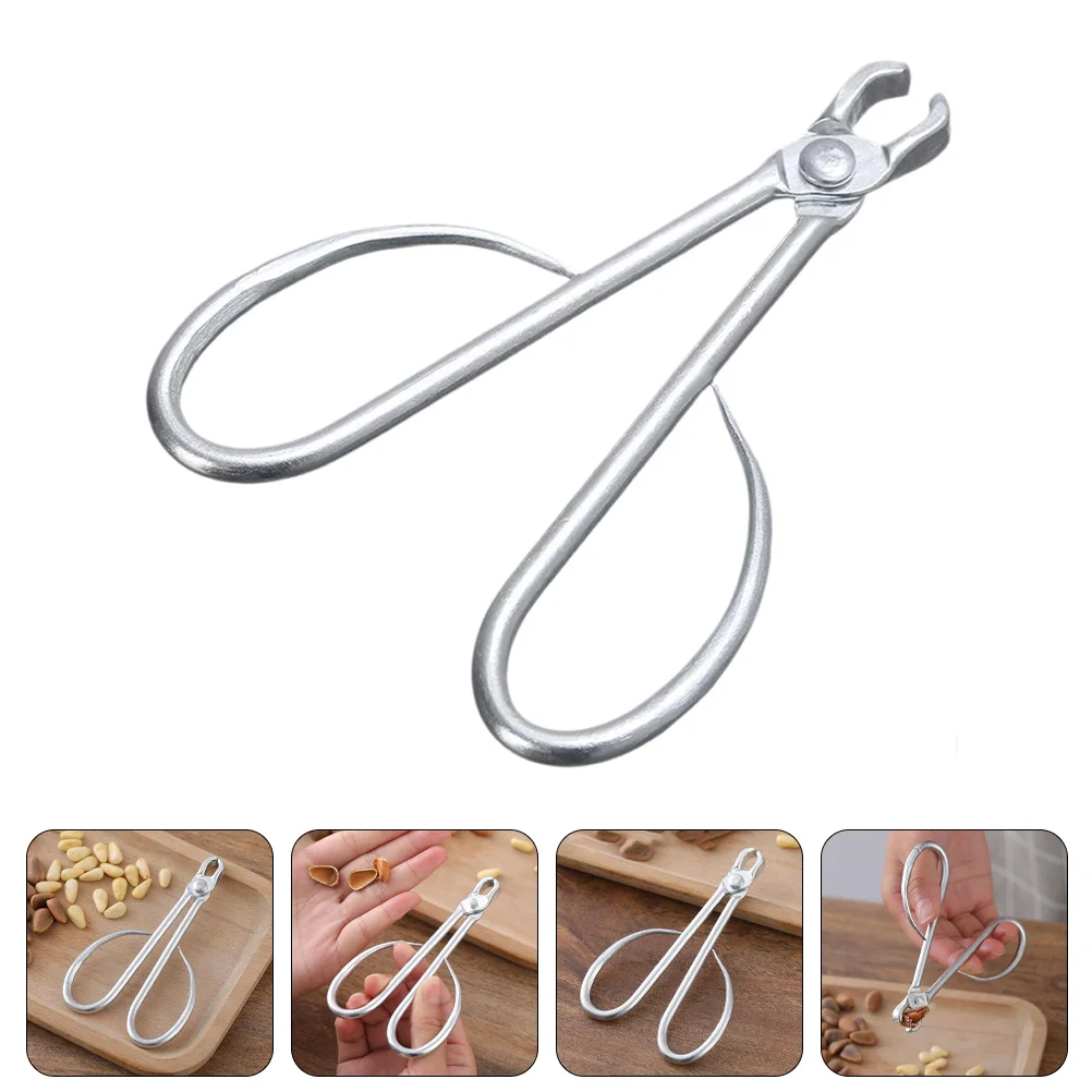 to Open Pine Nut Clip Opener Useful Tool Seafood Tools Convenient 12x7cm Stainless Steel Accessories Cracking