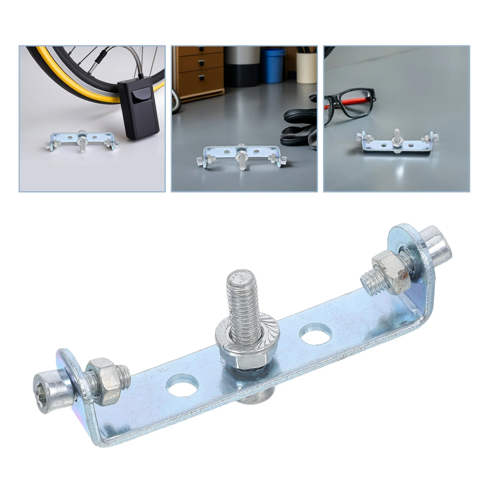 

10Sets Universal Rear Carrier Bracket Carbon Steel Bicycle Rack Adapter for Luggage Mounting Enhanced Load Bearing