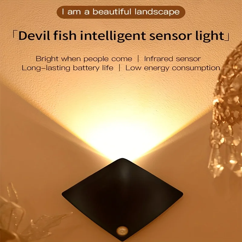 LED Night Light ABS Fish Wall Light Battery Power Supply Home Kitchen bedroom Corridor Living Room Novelty Decoration Lights Dec