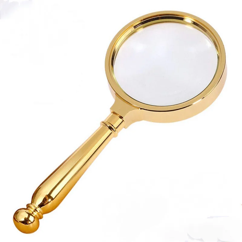 80Mm Magnifying Glass 5X Magnifying, Loupe Handheld Magnifiers Optical Lens for Antique Jade Jewelry Newspaper Book Reading