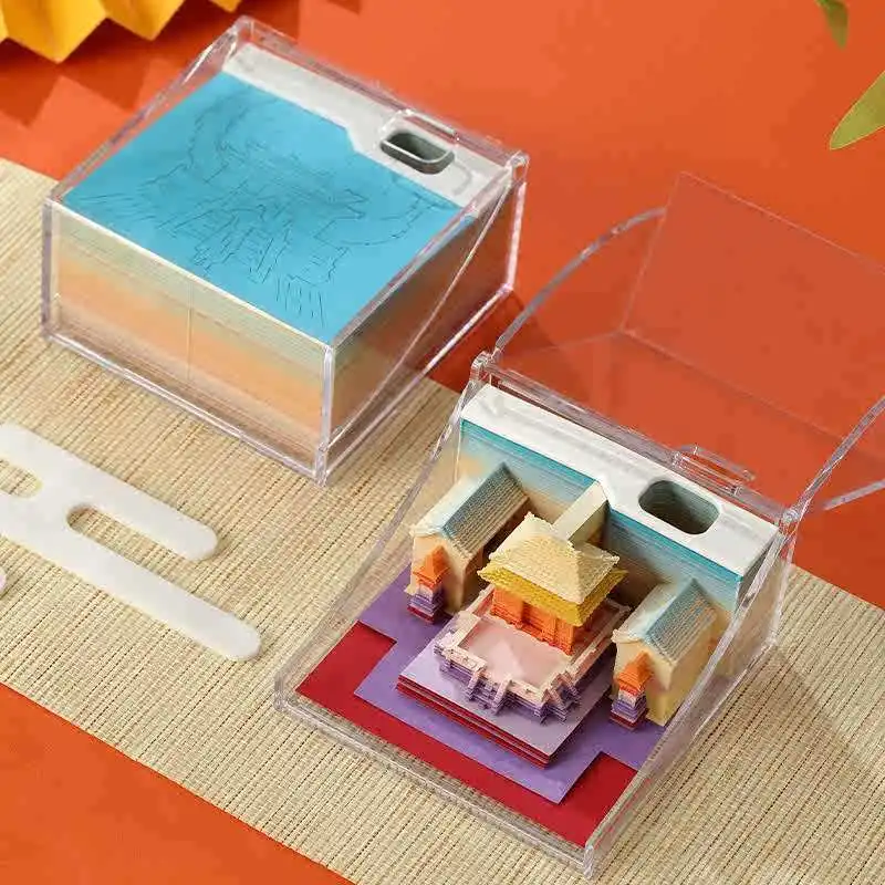 Catatan Tempel Stereo 3D Kreatif Budaya Hadiah Kelulusan Ulang Tahun Pertemuan Kantor Desain Seni Dekoratif Sobek