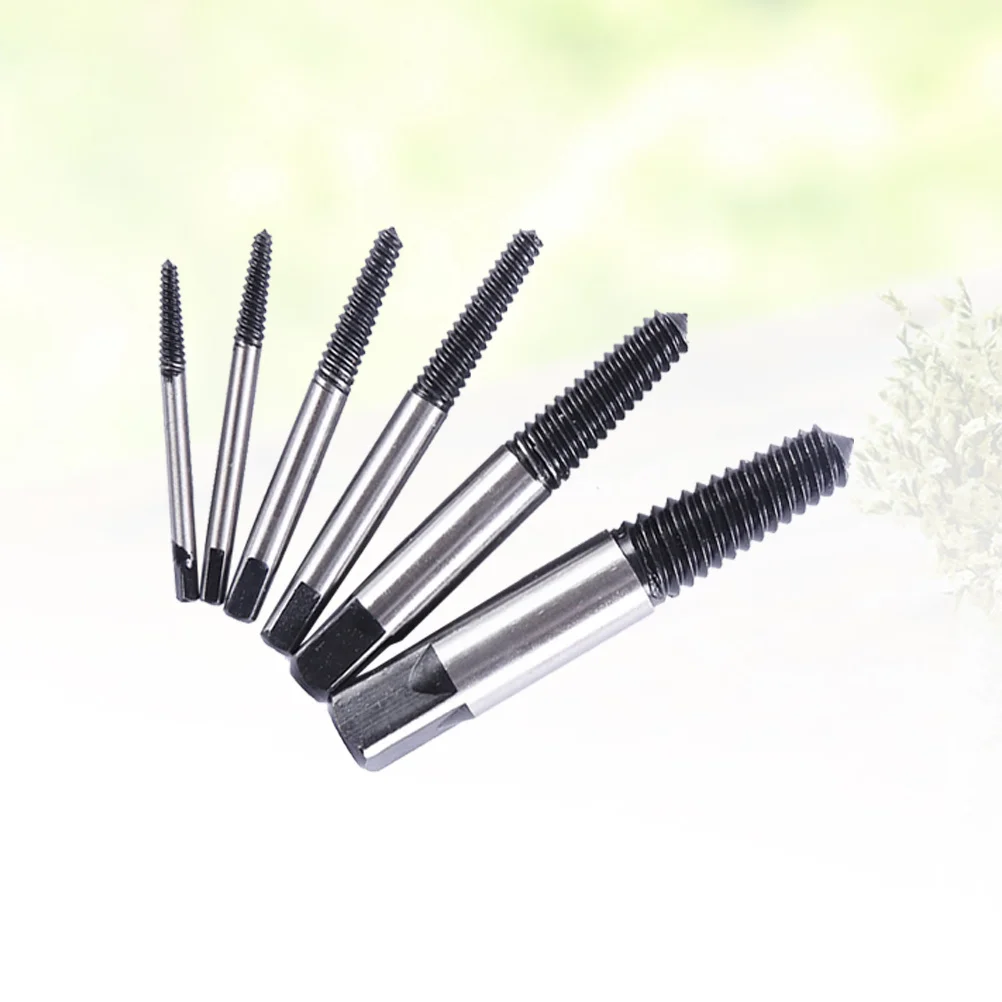 

6pcs Screw Extractor Set High-Strength Steel Auto Repair Tool For Stripped Broken Screws Damaged Bolt Remover Hand Tool