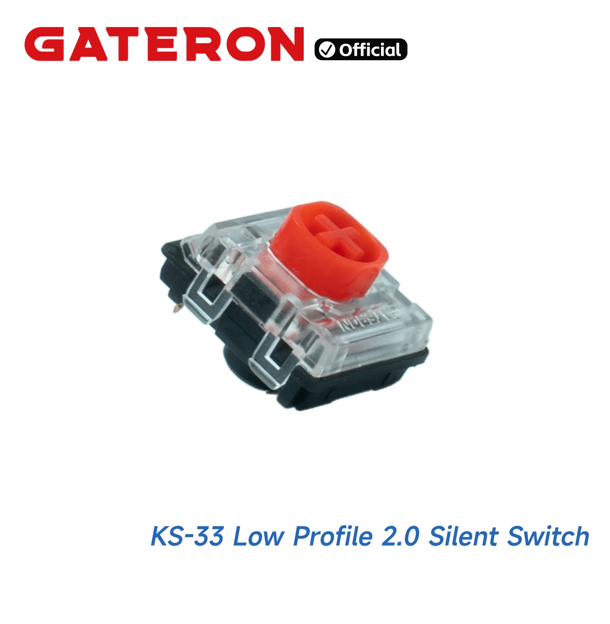 GATERON KS-33 Low Profile 2.0 Silent Series Keyboard Switch 3 Pin RGB Customized DIY Hot Swap Mechanical Keyboard Gaming Office