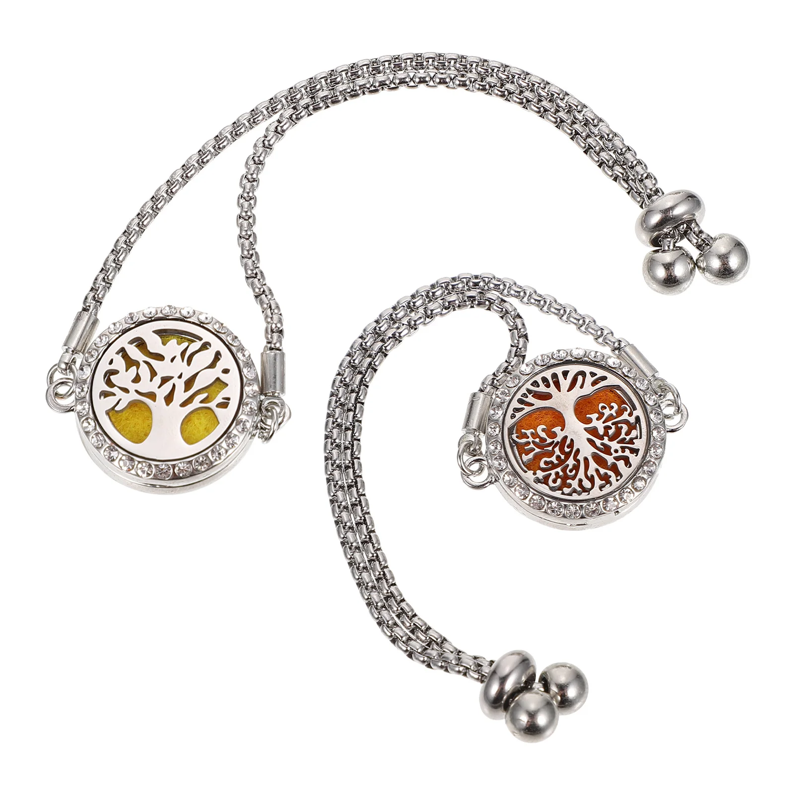 

2Pcs Essential Oil Diffuser Bracelets Hollow Life Tree Adjustable Wrist Chains Perfume Aroma Oil Bracelets Hollow Wrist Chains