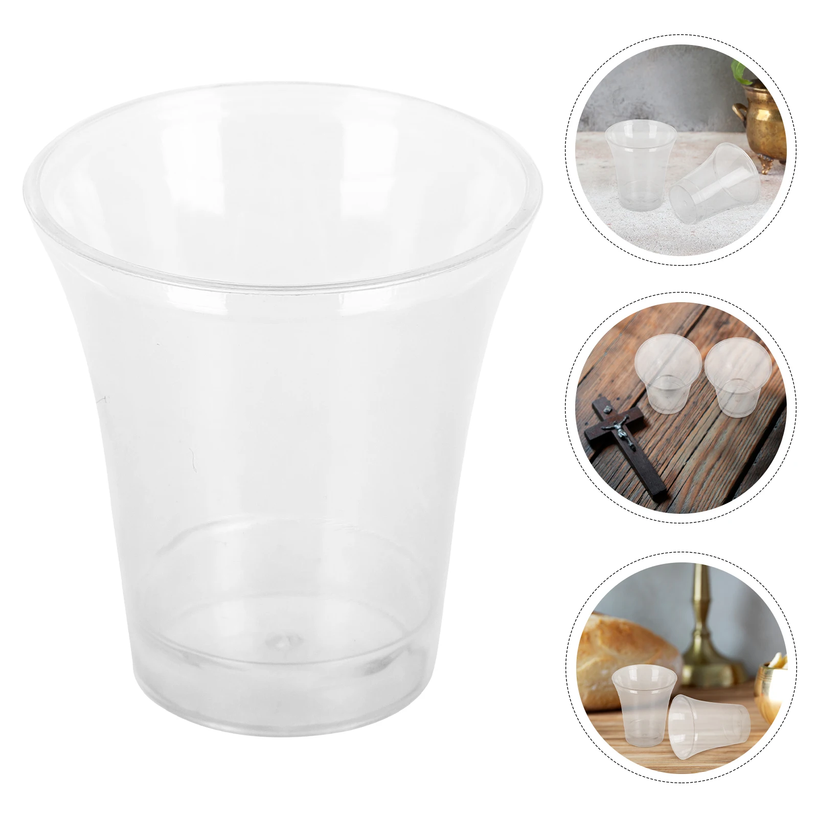 

200pcs Tasting Plastic Sacrament Supplies Cups Cups Clear Plastic Disposable Drinking Reusable Communion Snack Baptismal