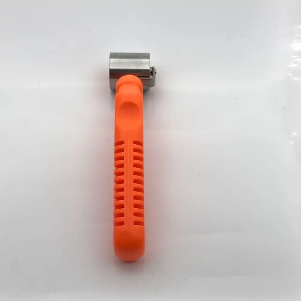 Premium Stainless Steel Wallpaper Seam Roller Easy Grip Handle Flat Design Stainless Steel Roller Silver Orange Non-Woven