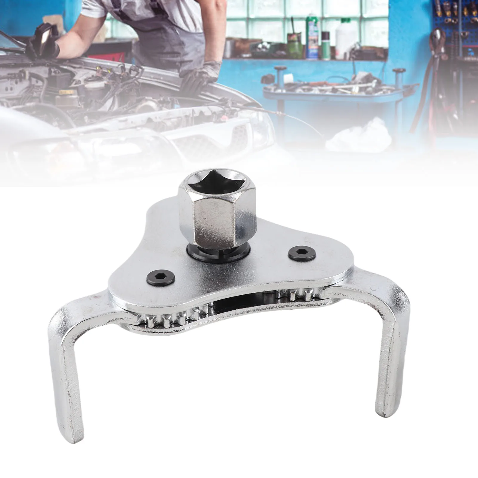 

Регулируемый двухсторонний ключ для масляного фильтра для автомобилей и грузовиков с 3 захватами, инструмент для снятия и ремонта масляных фильтров