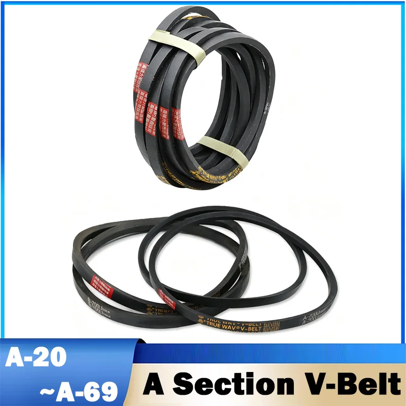 1Pcs A Type V-belt Triangle Belt A19 20 21 22 23 24 25 26 27 28 29-69 Inch Industrial Agricultural Equipment Transmission Belt