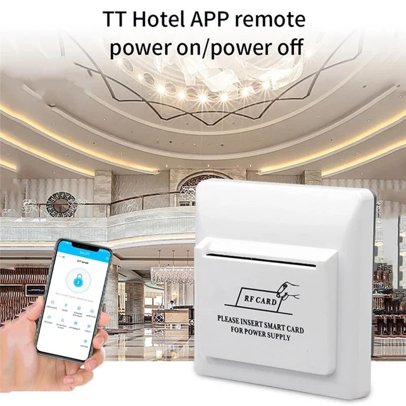 AC56-Bluetooth Penghemat Daya Tthotel Sakelar Hemat Energi Kartu RFID 13.56Mhz Kontrol Aplikasi Penghemat Energi untuk Apartemen Hotel