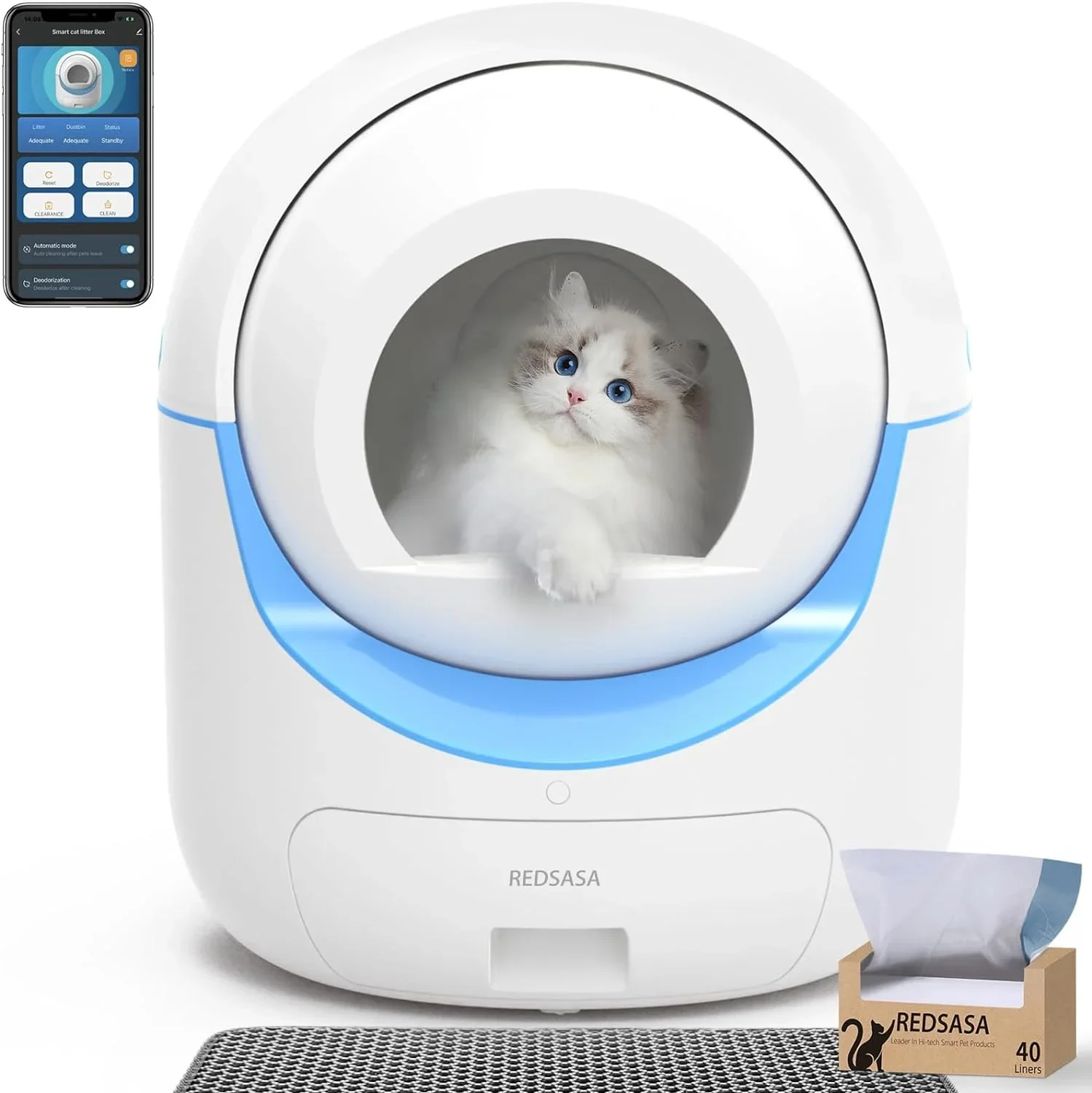 

Top Selling Pet Products Automatic Cat Box APP Control 65L Intelligent Self-Cleaning OEM Smart Cat Toliet Cat Products