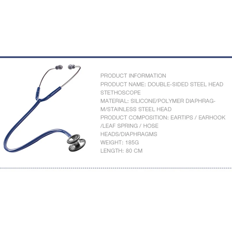 Carent Double Head Stethoscope Cardiology Professional Stethoscope for Doctor Nurse Veterinary Student Medical Equipment