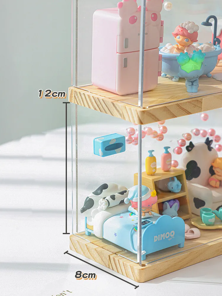 Clear Door Dust-proof Storage Box for Anime Q Version Figure Model Toy Doll Collectible Display Organizer Display Case For Dimoo