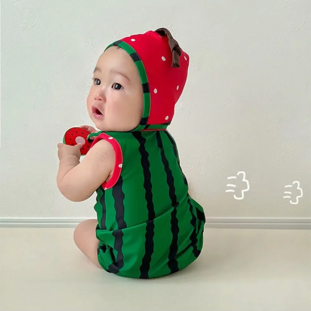 Vêtements d'été pour nouveau-né, nouvelle combinaison pour bébé, en forme de Fruit mignon, vêtements une pièce pour bébé garçon, 2025