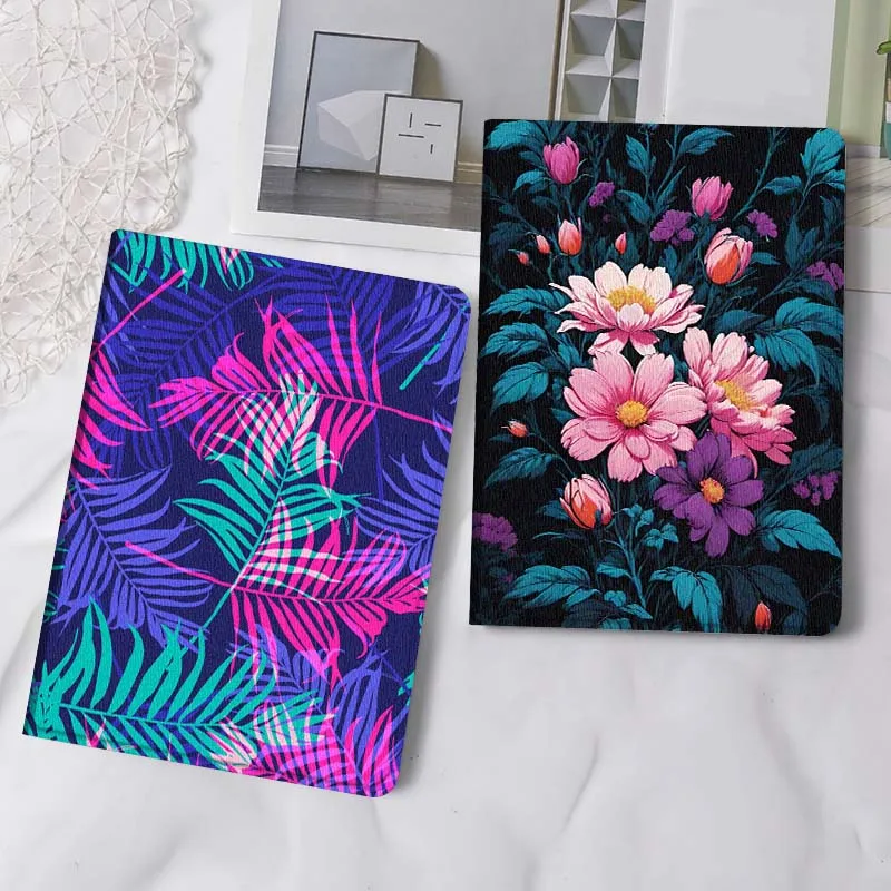

Neon Palm Leaf Pattern Gift Tablet Case For Samsung Tab Galaxy S6 S11 A A7 A8 A9 A11 10.1 10.4 10.5 Plus Lite
