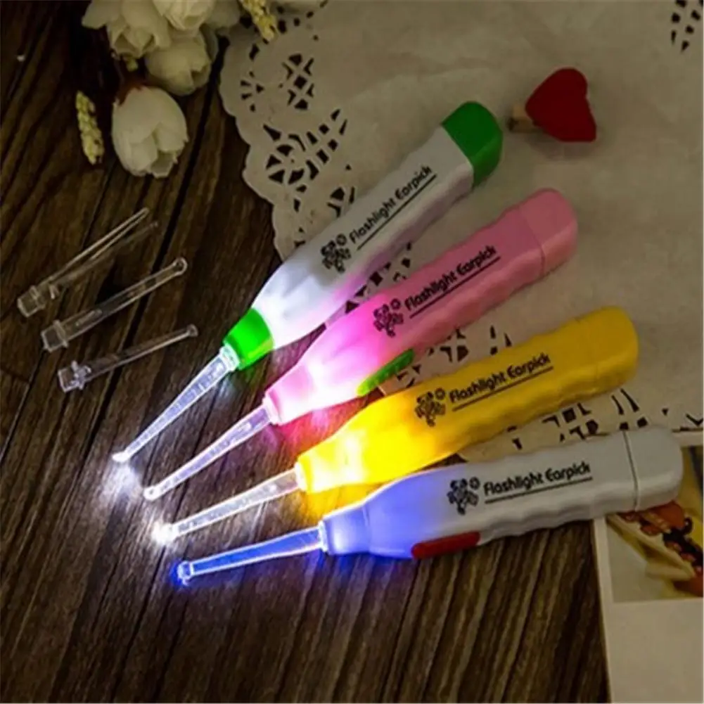 Led Luminous Ear Spoon Night Light Ear Picking Tool Remover Cleaner With Light Adults Kids Nightlight Child Personalized Gift