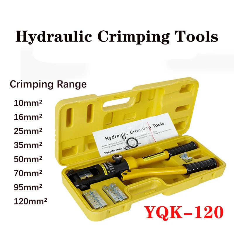 YQK-120 Hydraulic Crimping Tools Cable Lug Crimper Plier DIY Cable Terminal Wiring Pliers Home DIY Hydraulic Pliers