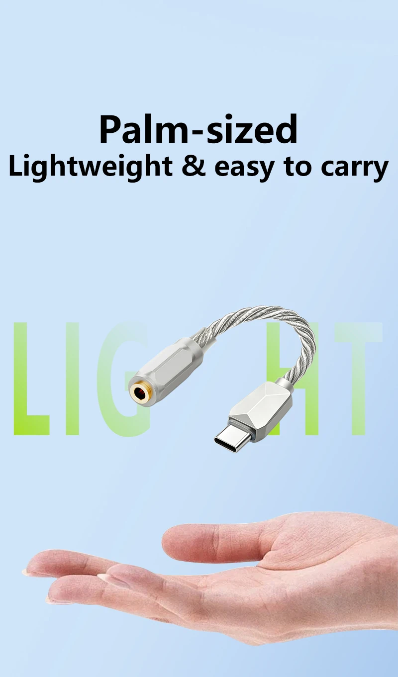 USB C DAC Type-C to 3.5mm Headphoner Amplifier 32Bit 384KHz Dongle DAC KT02H20 HIFI Audio Decoding Adapter Amp