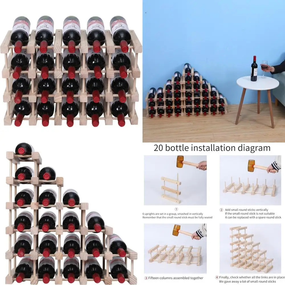 

Компактный штабелируемый деревянный винный шкаф для столешницы с напольным вариантом, вмещает 20 бутылок