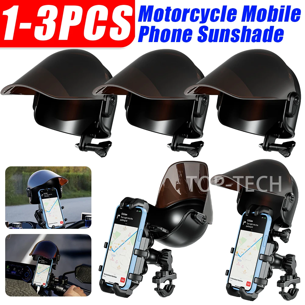 

Small Helmet Rider Electric Bicycle Navigation Holder Sunshade Phone Stand Motorcycle Handle Mount Mobile Phone Helmet Umbrella