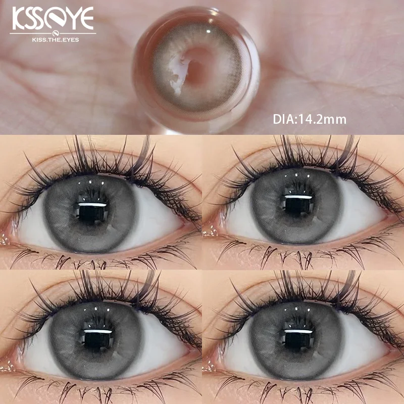 KSSEYE-lentillas de colores de alta calidad, lentes de contacto con dioptrías, miopía, ojos, belleza, pupila, maquillaje, envío rápido anual, 1 par