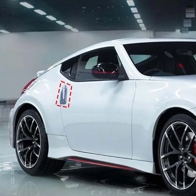 

True carbon fiber Door Handle Bowl Sticker Anti-collision Outer Handle Sticker For Nissan 370Z Z34 2009-2019 accessories 4 Pcs