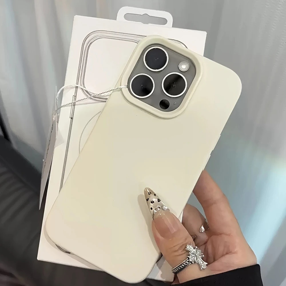 Casing HP Kulit Imitasi Macaron Pola Sederhana Original untuk iPhone 17 11 13 12 15 14 16 Pro Max XS XR X 7 8 Plus