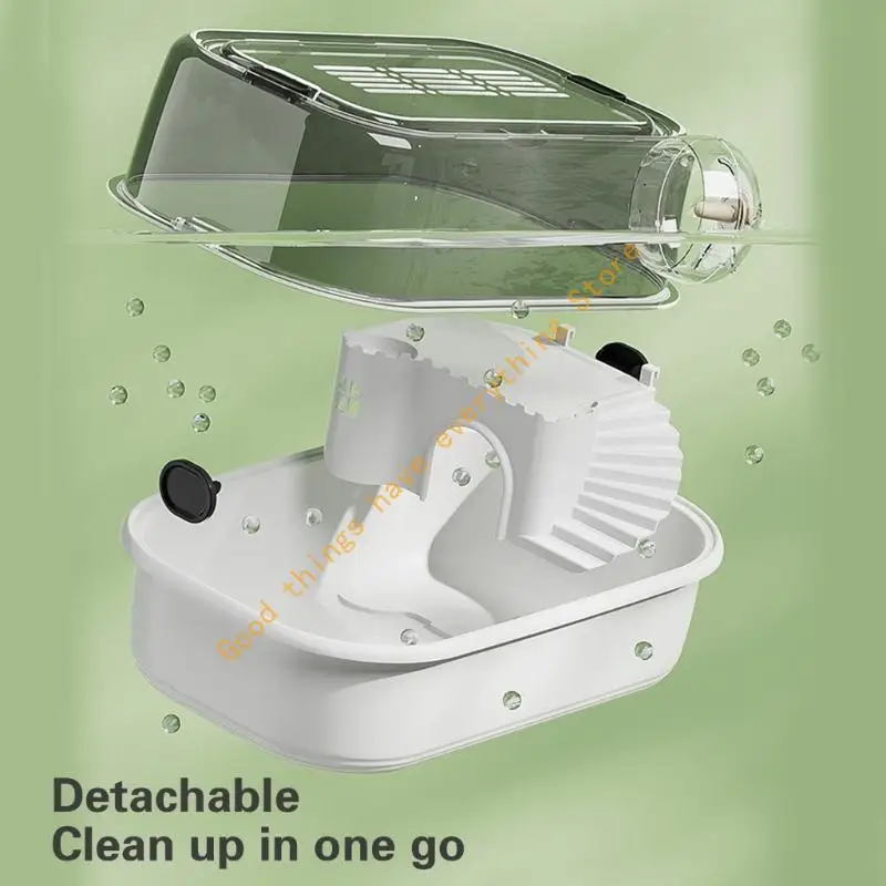 

Pet Cage House for Hamsters and Guinea Pigs Large Size with Openable Top for Indoor Use Small Animal Villa House 55KF