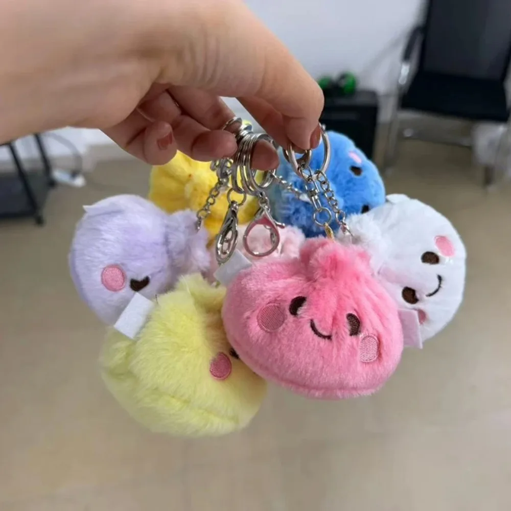 Plush Dumpling Squishy Keychain Soft Fluff Stuffed Buns Keyrings Fun Squishy Butter Stick Stress Relieve Pendent Relaxing Gifts - view 5