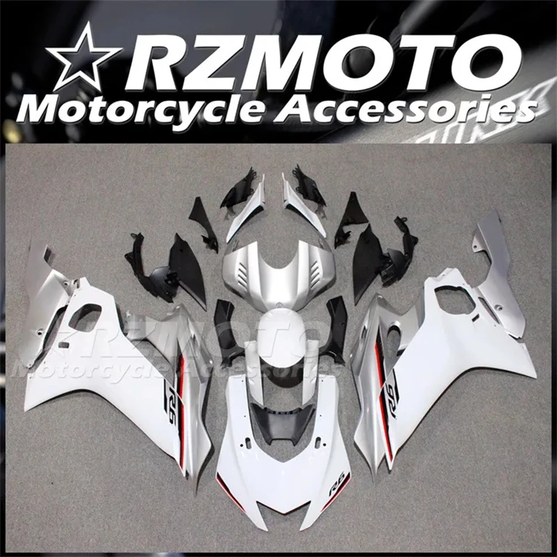 4Gifts New ABS Fairings Kit Fit for YAMAHA R6 2017 2018 2019 2020 2021 2022 17 18 19 20 21 22 23 24 Bodywork Set White Silver