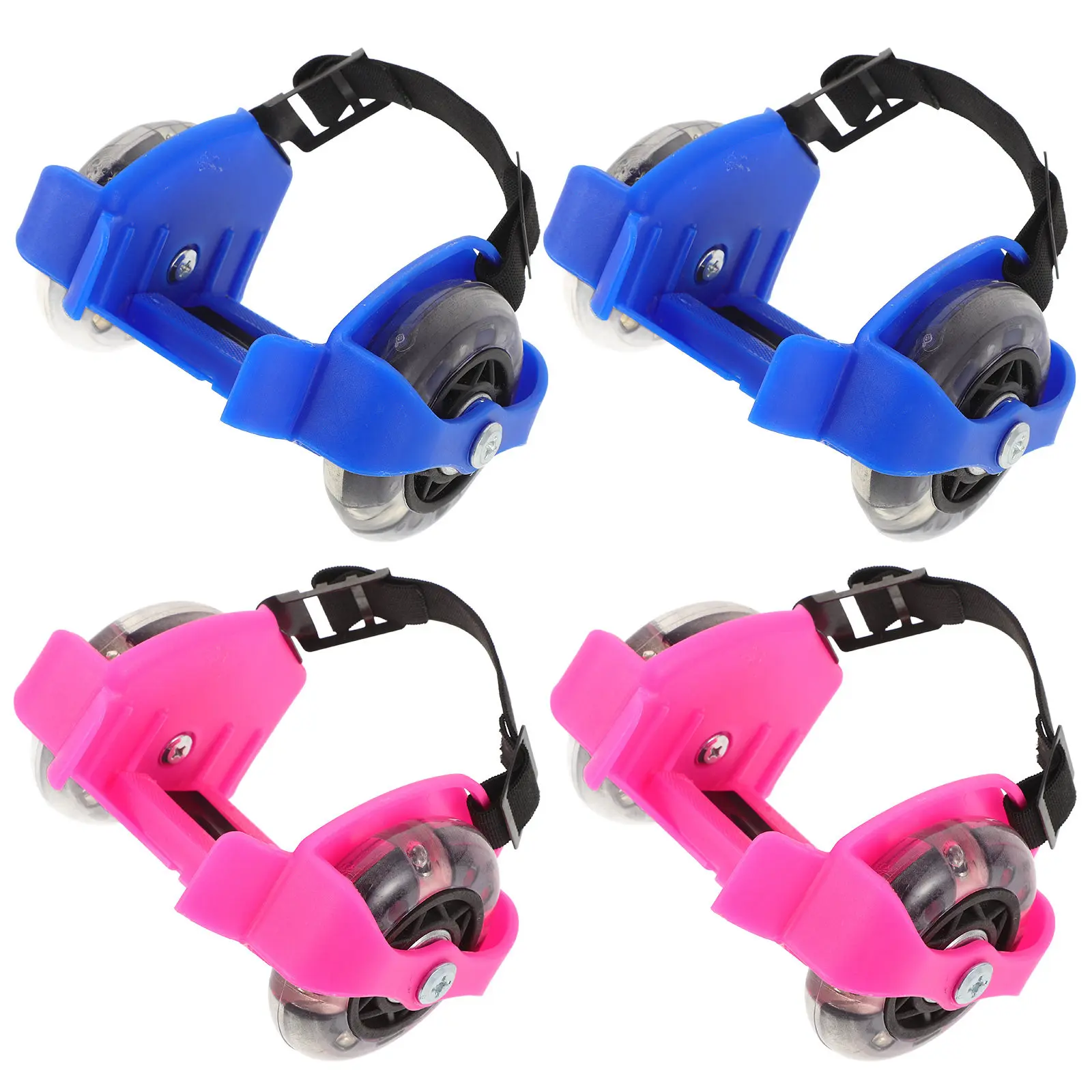 2pairs-glowing-roller-skates-adjustable-fit-roller-skates-for-beginners-outdoor-sport-comfortable-stable-four-wheel-skating
